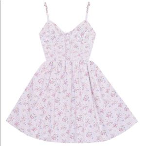Bonne Chance Collections coquette floral dress pink cream pastel cute vintage
